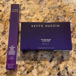Kevyn Aucoin Brow Pencil & Neo Blush - Ash Blonde & Rose Cliff - NIB Full Size